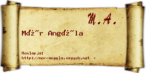 Mór Angéla névjegykártya